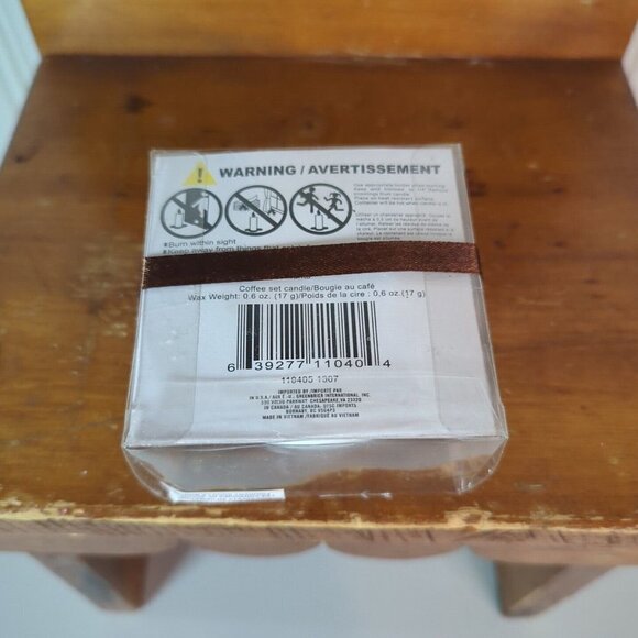 Mocha Candle In Mini Coffee Cup with Saucer - New - Never Opened - Picture 5 of 5